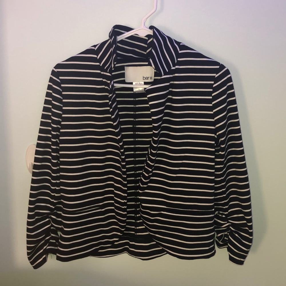 Black and white striped jacket